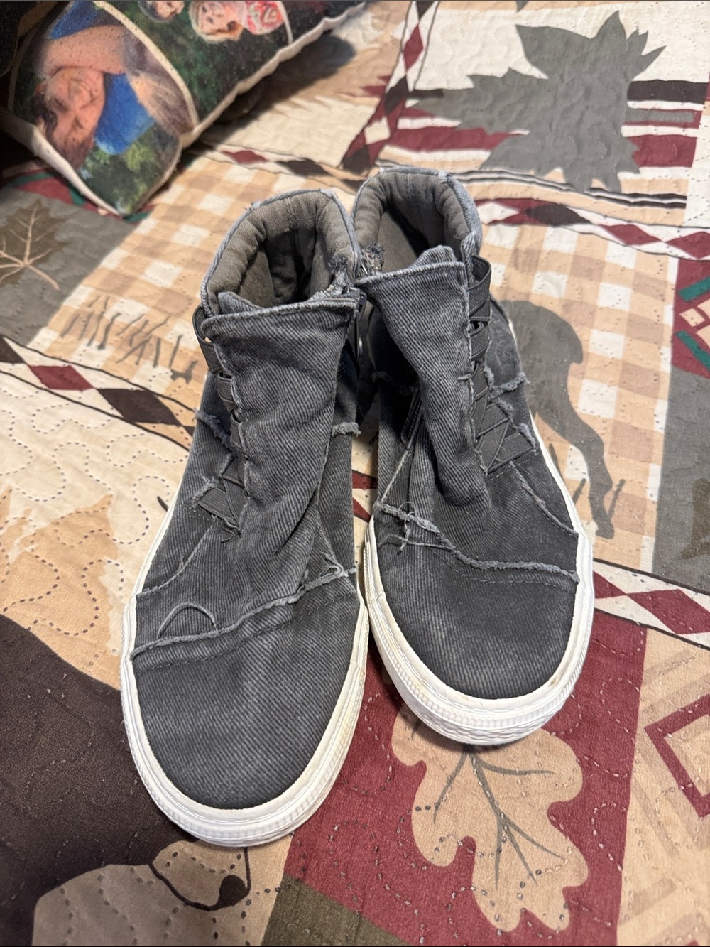 Women’s Grey High-Top Casual Sneakers
